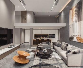 Modern A Living Room-ID:958802726