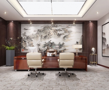 New Chinese Style Manager's Office-ID:561747258
