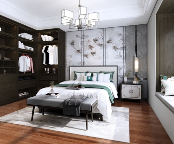 New Chinese Style Bedroom-ID:917630151