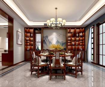New Chinese Style Dining Room-ID:391403422