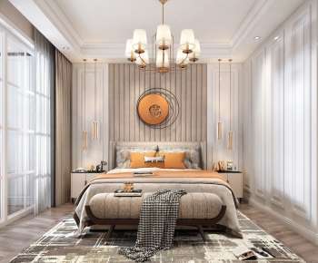 Simple European Style Bedroom-ID:916428844