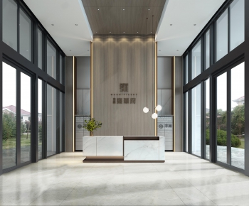 Modern Office Reception Desk-ID:726448196