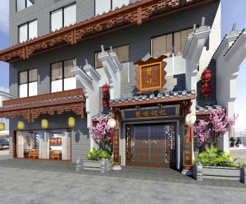 New Chinese Style Facade Element-ID:781228412