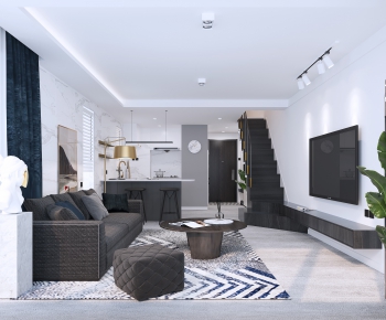 Modern A Living Room-ID:503589789