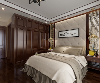 New Chinese Style Bedroom-ID:349578355