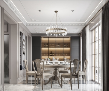 Simple European Style Dining Room-ID:602682332