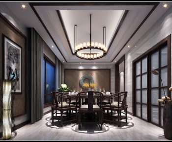 New Chinese Style Dining Room-ID:697678249