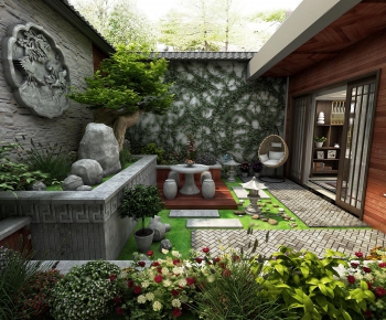 New Chinese Style Balcony-ID:902417859