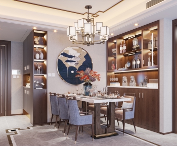New Chinese Style Dining Room-ID:691735254