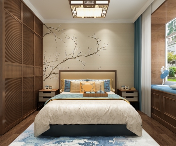 New Chinese Style Bedroom-ID:217195245
