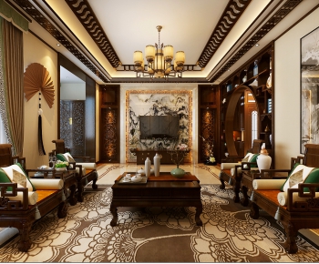 Chinese Style A Living Room-ID:358958168
