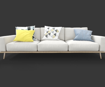 Nordic Style Three-seat Sofa-ID:997488863