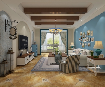 Mediterranean Style A Living Room-ID:850720286