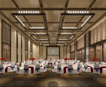 New Chinese Style Banquet Hall-ID:671392776