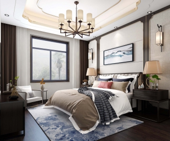 New Chinese Style Bedroom-ID:335083934
