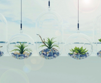 现代悬挂玻璃植物吊兰-ID:645737335