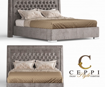 Simple European Style Double Bed-ID:246754274