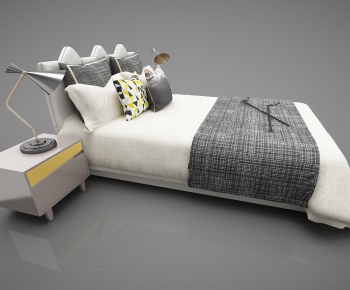 Modern Double Bed-ID:202708443