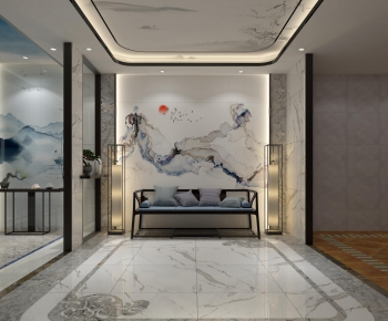 New Chinese Style Hallway-ID:889502548