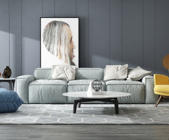 Nordic Style Three-seat Sofa-ID:363439768