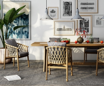 Nordic Style Dining Table And Chairs-ID:995480661
