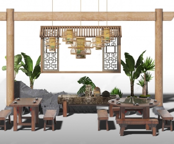 Chinese Style Dining Table And Chairs-ID:953337648