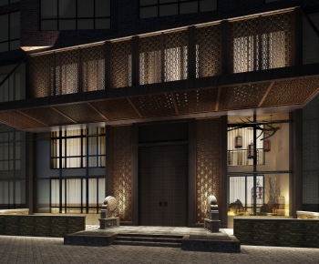 New Chinese Style Facade Element-ID:861616559