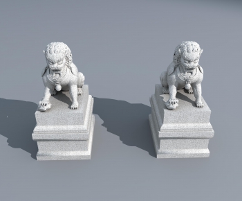 中式石狮雕塑-ID:361015335