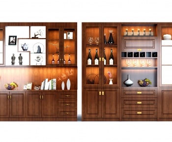 Simple European Style Wine Cabinet-ID:807228636