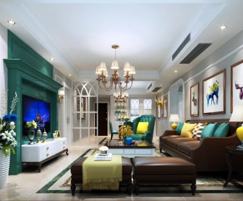 American Style A Living Room-ID:628626514