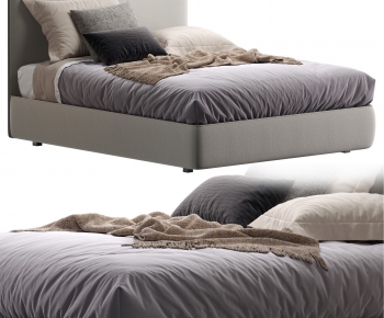 Modern Double Bed-ID:752600878
