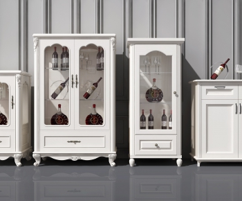 Simple European Style Wine Cabinet-ID:372526136