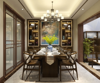 New Chinese Style Dining Room-ID:361184182