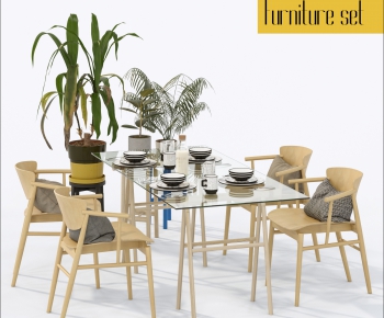 Nordic Style Dining Table And Chairs-ID:240803248