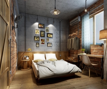Industrial Style Bedroom-ID:253348276