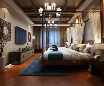 New Chinese Style Bedroom-ID:609270757