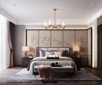 New Chinese Style Bedroom-ID:782309773