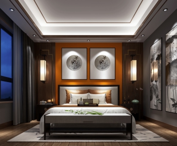 New Chinese Style Bedroom-ID:590719466