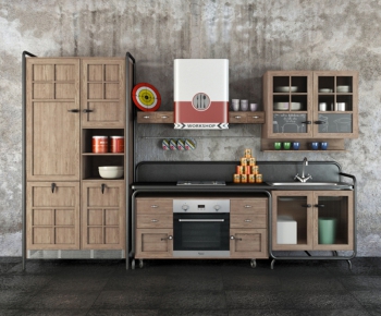 Industrial Style Kitchen Cabinet-ID:998788569