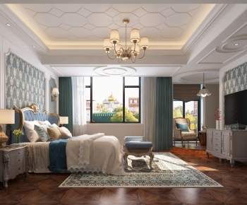 Simple European Style Bedroom-ID:942765825