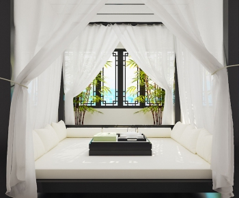 New Chinese Style Double Bed-ID:427286988