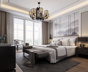 New Chinese Style Bedroom-ID:575410339