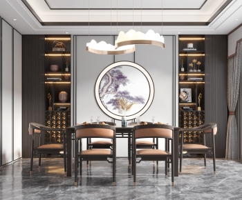 New Chinese Style Dining Room-ID:741112191