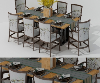 New Chinese Style Dining Table And Chairs-ID:572853516
