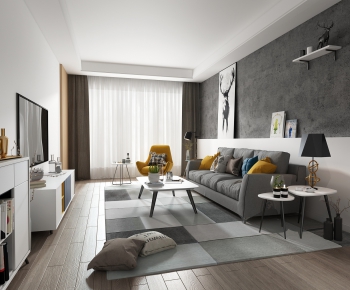 Modern A Living Room-ID:952396866