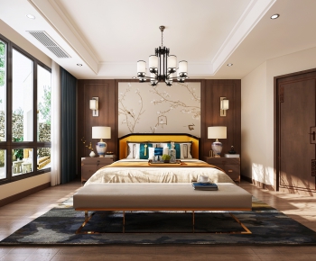 New Chinese Style Bedroom-ID:924024723