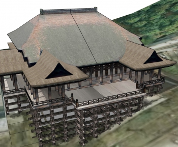 Japanese Style Ancient Architectural Buildings-ID:128715929
