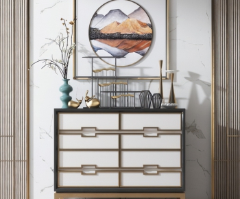 New Chinese Style Side Cabinet/Entrance Cabinet-ID:692151363
