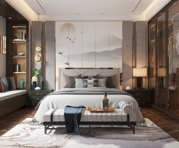 New Chinese Style Bedroom-ID:742862768