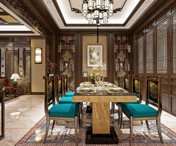 New Chinese Style Dining Room-ID:590862714